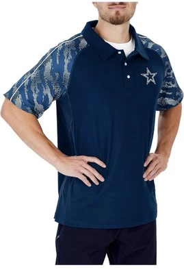 Polo de campo masculino NFL com estampa de víbora Dallas Cowboys tamanho médio novo com etiquetas - Imagem 1 de 2