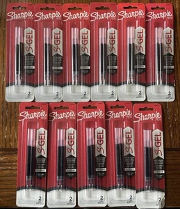Lot Of 11 Sharpie S-Gel Gel-Ink Pen Refill Medium Point Black Ink 2/Pack 0.7mm - Picture 1 of 1