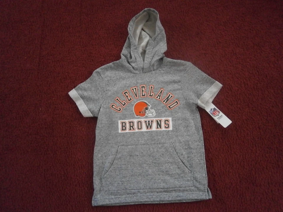 Camiseta com capuz nova com etiqueta masculina oficialmente licenciada Cleveland Browns tamanho GG (14-16) - Imagem 1 de 1