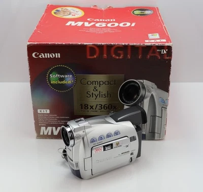 CANON MV600i CAMCORDER BOXED MINI DV TAPE VIDEO CAMERA - Image 1 of 4