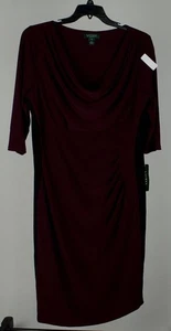 Customer Return Lauren Ralph Lauren Women's Plus Size Cowl neck 3/4 Sleeve - Picture 1 of 3