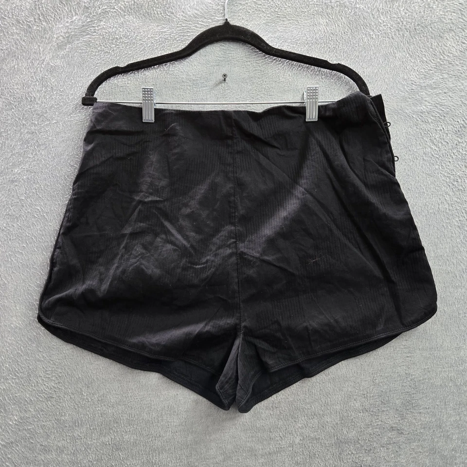 Pantalones Cortos Mujer Free People L Negro Tiro Alto Botón 1.5" Entrepierna Foto 1 de 4