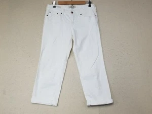 Lucky Brand Women's Size 6/28 White Authentic Straight Crop See Minor Stains - Picture 1 of 11