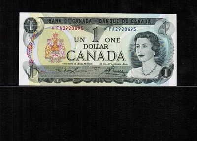 Canada $1 DOLLAR  1973 Lawson/Bouey Star Replacement  Asterix  *FA  Gem UNC - Image 1 of 2