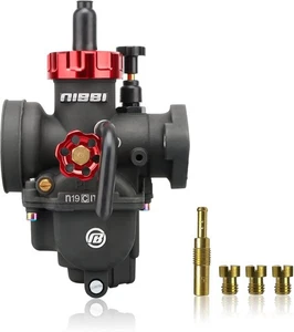 Carburador NIBBI PE19mm, se adapta a motores de motocicleta con brida 110cc 125cc, con P principal - Imagen 1 de 7