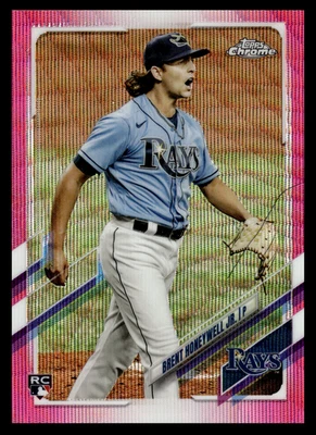 2021 Topps Chrome Update Brent Honeywell Jr. #USC59 Rays Pink Refractor Rookie - Image 1 of 2