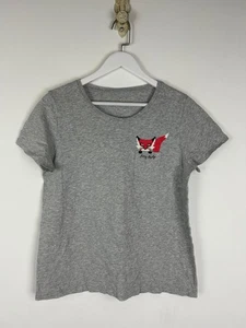 Kate Spade New York T-Shirt Medium Woman M Gray Pocket Tee Foxy Lady Fox Graphic - Picture 1 of 3