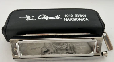 Swan 1040 Chromatic Harmonica In Soft Material Case. - Image 1 of 4