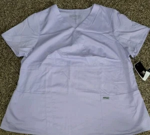 Greys Anatomy  Womens Medical Scrub Top Lilac 2xlarge 4153 NEW! - Picture 1 of 6