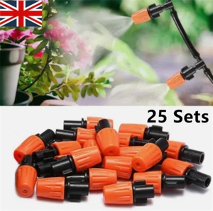 25X Automatic Watering 360 Adjustable Misting Nozzle Irrigation Dripper Sets` - Picture 1 of 18