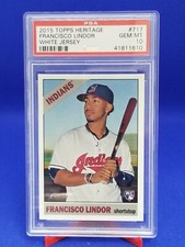 Francisco Lindor 2015 Topps Heritage White Jersey Rookie #717 PSA 10 GEM MINT