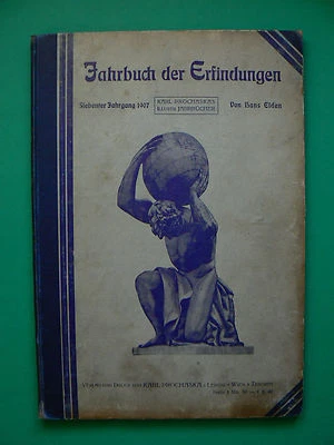 Jahrbuch der Erfindungen 1907, Schiff Dreadnought, Otavi-Eisenbahn, Lokomobil - Bild 1 von 4
