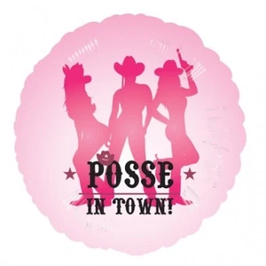 18" Foil Balloon "Posse In Town" Girls -Hen Party Balloons - Picture 1 of 1