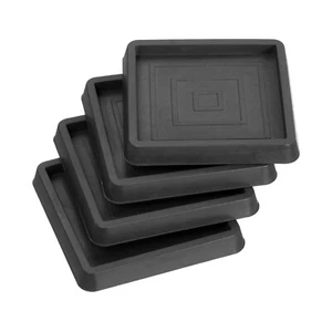 4pcs Chair Leg Floor Protectors 2.5" Rubber Square Non-Slip Furniture Pads - Picture 1 of 6