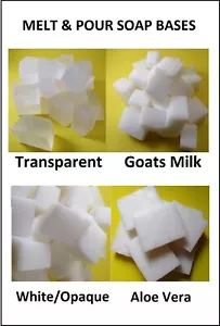 White Opaque Melt and Pour Coconut Oil Soap Making Base with Aloe Vera SLS Free - Picture 1 of 7