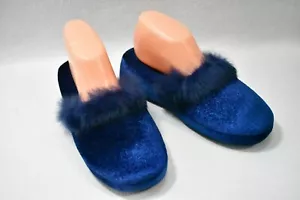 Pantofole Simple Pleasures Graffi Blu Taglia Media Donna Nuove - Foto 1 di 7