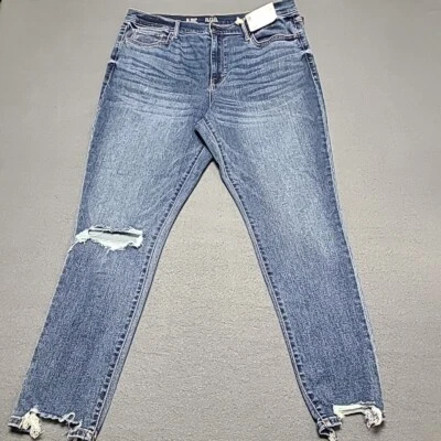 Ana Womens Jeans 18 High Rise Jegging Stretch Distressed Denim - Image 1 of 4