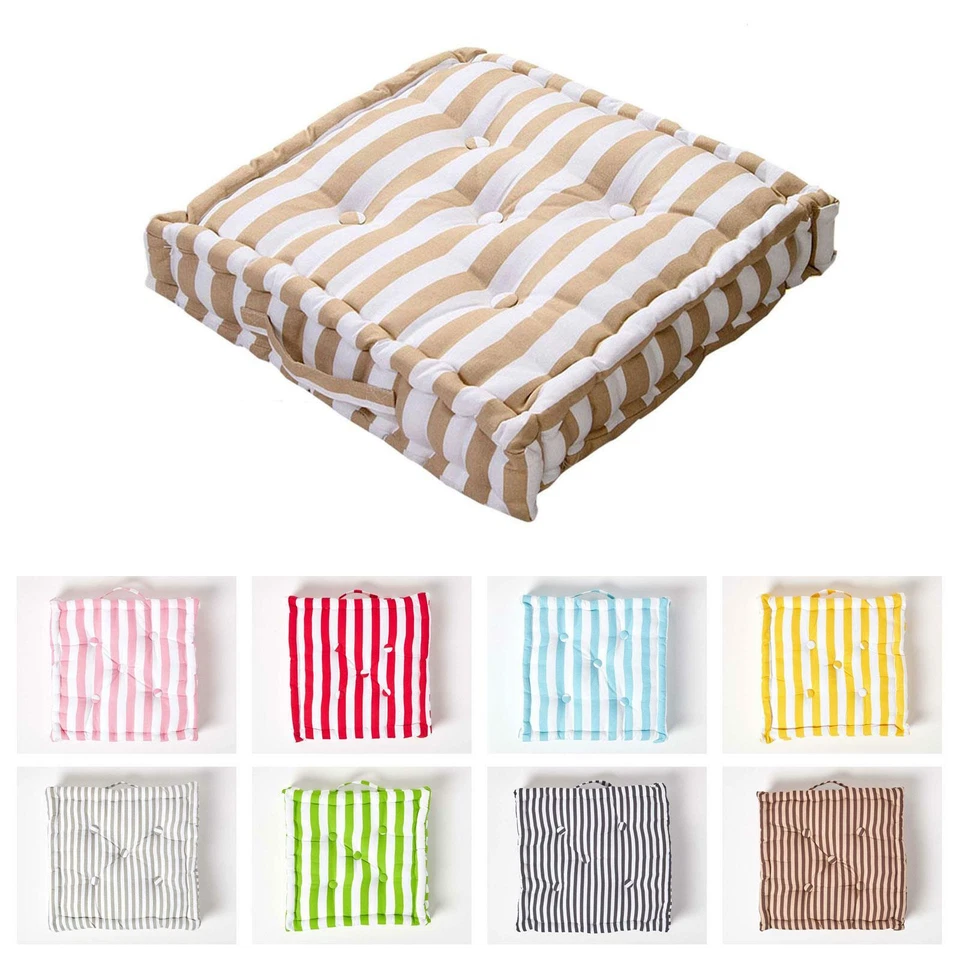 Thick & Thin Stripe Floor Cushion Seat Pad Riser Dining Chair Booster Cushion - Image 1 of 1
