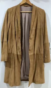 LA REDOUTE France "Soft Grey" Goat Leather Suede Coat AU6 US4 *SOFT LIKE BUTTER* - Picture 1 of 12