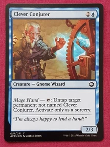 Magic The Gathering ADVENTURES IN FORGOTTEN REALMS FOIL CLEVER CONJURER MTG AFR - Picture 1 of 2