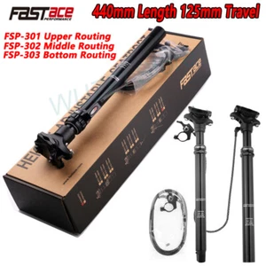 Fastace Dropper Post 125mm Travel 440mm MTB Dropper Seatpost 27.2mm 30.9mm 31.6m - Picture 1 of 27