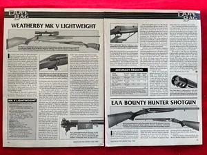 De colección 1998 revista artículo/anuncio impreso Weatherby MK V pistola especificaciones gráfico de precisión - Imagen 1 de 8