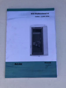 Metrohm 850 Professional IC Paperback Manuale Catione 2.850.1010 - Foto 1 di 5