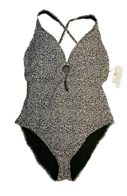 Traje de baño de una pieza Bleu Rod Beattie Ring Me Up espalda cruzada estampado animal 14 nuevo con etiquetas💟 Foto 1 de 3