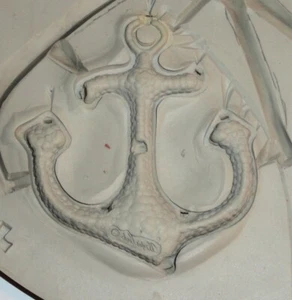 Vintage 12” Rubber Pewter Spin Casting Mold Big Anchor Alexis Kirk Pendant CRMC - Picture 1 of 12