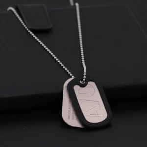 GANGSTA Nicolas Brown Twilight Military Card Cosplay Necklace Chain A/O Dog Tag - Picture 1 of 3