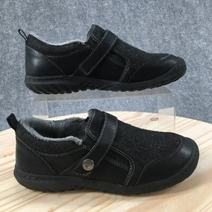 JBU By Jambu Shoes Womens 7.5 M Tide Faux Fur Lined Slip On Black Faux Leather - Picture 1 of 17