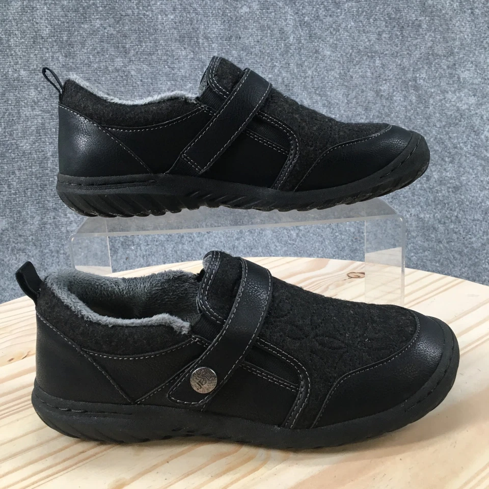 JBU By Jambu Shoes Womens 7.5 M Tide Faux Fur Lined Slip On Black Faux Leather - Image 1 of 4