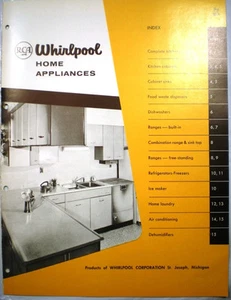 Vtg WHIRLPOOL Appliances Catalog RETRO Kitchen Ranges Oven Refrigerators 1958 - Picture 1 of 4