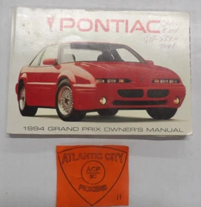 1994 PONTIAC GRAND PRIX OWNERS MANUAL - Picture 1 of 3