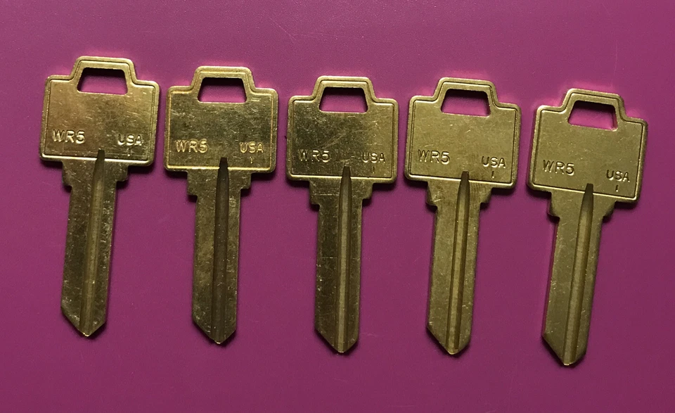 WR5   Key Blanks for Weiser              Lot of 5                   [KB6] - Image 1 of 2