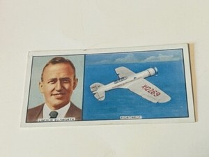 Carreras Tobacco 1936 Trading Card Airmen Airwoman Airplane Lincoln Ellsworth