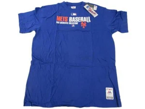 NEW NY New York Mets Mens Sizes 2XL-3XL-4XL-Tall Blue Majestic Shirt - Picture 1 of 6