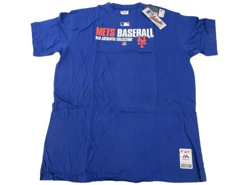 NEW NY New York Mets Mens Sizes 2XL-3XL-4XL-5XL-6XL-Tall Blue Majestic Shirt Cover