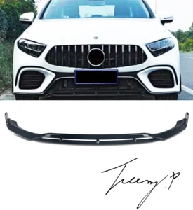 Mercedes CLS-Class C257 Gloss Black Front Splitter Lip 2018+ - Picture 1 of 4