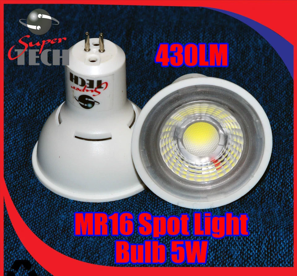5W, 240V Eipstar Taiwan MR16 COB LED LAMP COOL WHITE SPOT LIGHT, 430Lm, 80RA, UK - Image 1 of 1