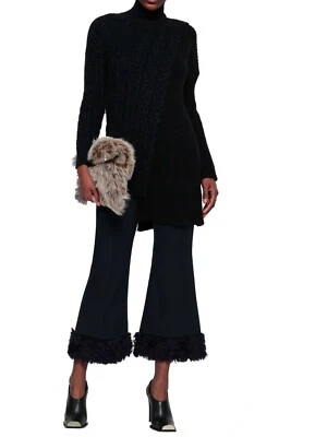 Stella McCartney Malina faux fur cropped pants Xs NWT $725 - Image 1 of 4