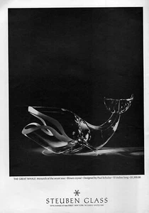 1970 Steuben Glass The Great Whale Original Print Ad - Picture 1 of 1