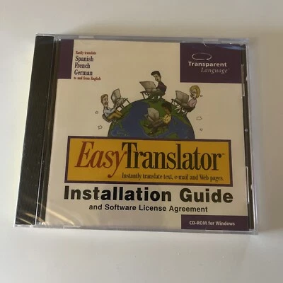 Easy Translator PC CDROM Win95 Transparent Language *New Sealed*  - Image 1 of 2