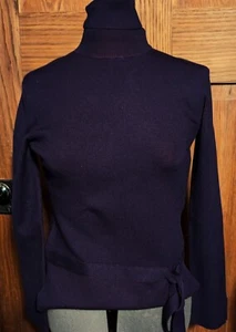 Exhibit A Turtleneck Pullover Sculpturesilk Design Spandex Longsleeve PET RESCUE - Picture 1 of 5