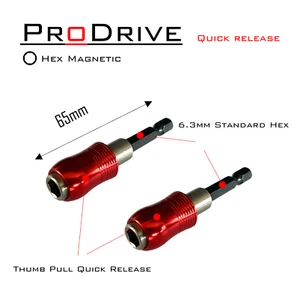 Prodrive Magnetic Quick Release Drill Screwdriver Bit Holder 1/4" Hex (2 Pack)