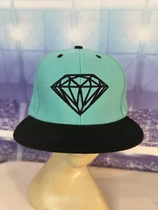 DIAMOND SUPPLY CO. Hat Streetwear Skater Skateboard Green Wool SnapBack Cap - Picture 1 of 11
