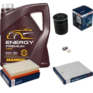 BOSCH Inspektionspaket 5 L MANNOL Energy Premium 5W-30 für Suzuki Wagon R+ MM - Bild 1 von 11