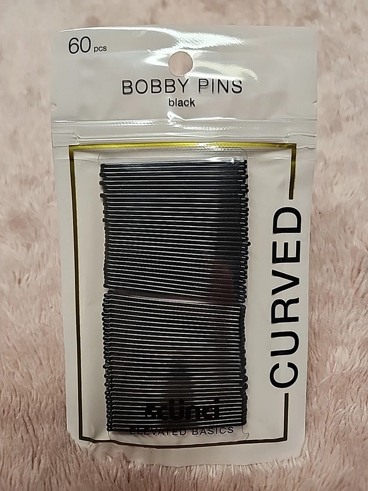Conair SCUNCI Curved Bobby Pins Black - 60pk
