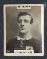 PINNACE FOOTBALL-BLACK OVAL BACK-#0377- RUGBY - SWINTON. NU - M. RYDER