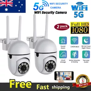 2Pcs Wireless Security Camera System Outdoor Home Wifi Night Vision Cam 1080P HD - Picture 1 of 9